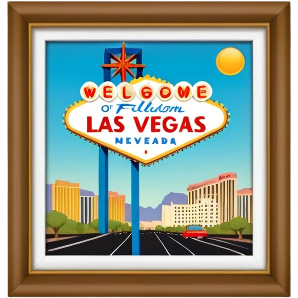 las vegas, no frame emoji