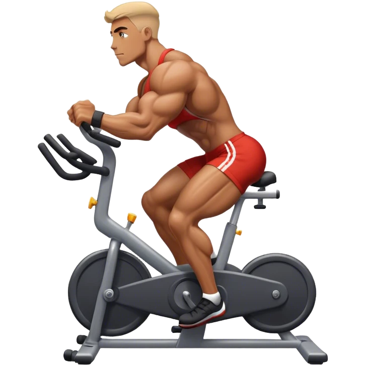 bodybuilder stationary bike emoji