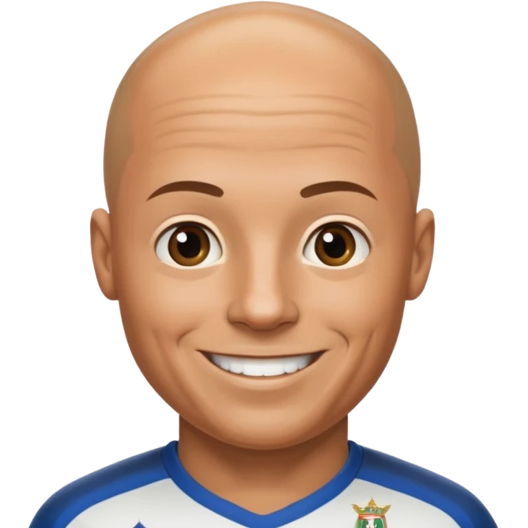 bald man wearing ronaldo football jersey emoji