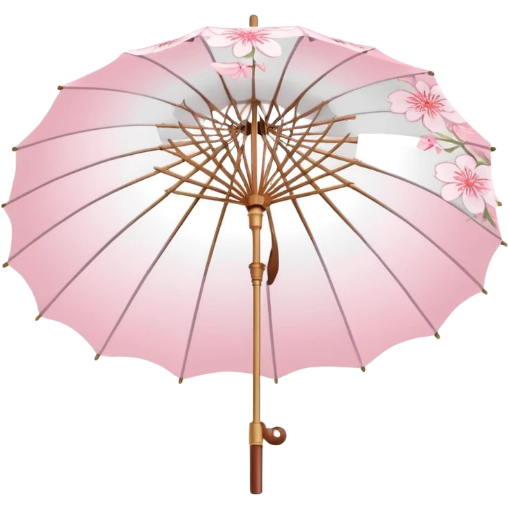 A beautiful pastel pink and white Sakura parasol  emoji