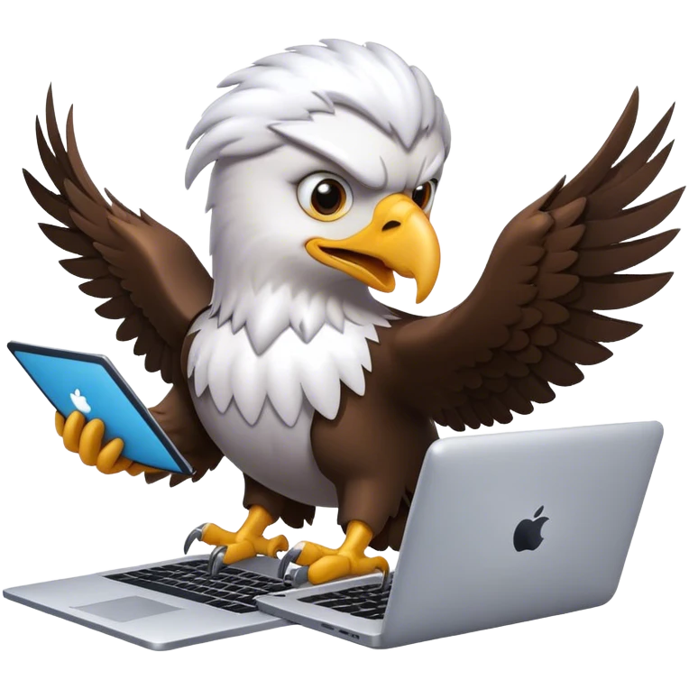 eagle with laptop emoji