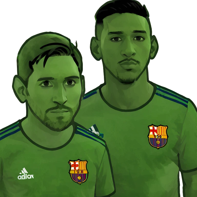 Messi y antonio recio emoji