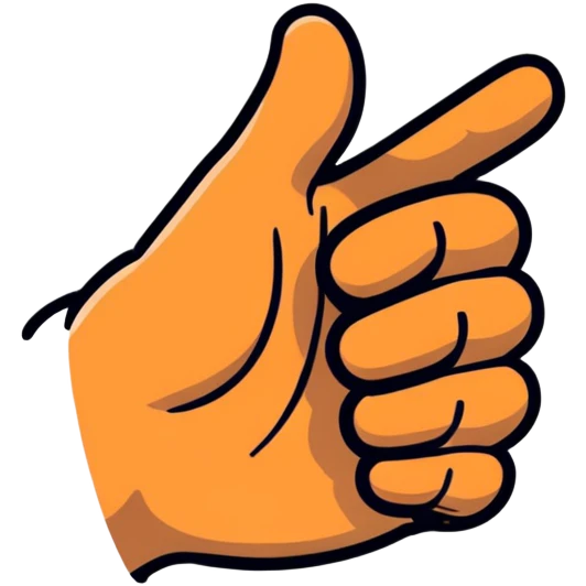A thumbs up hand with dark skin that transitions to light skin at the wrist emoji