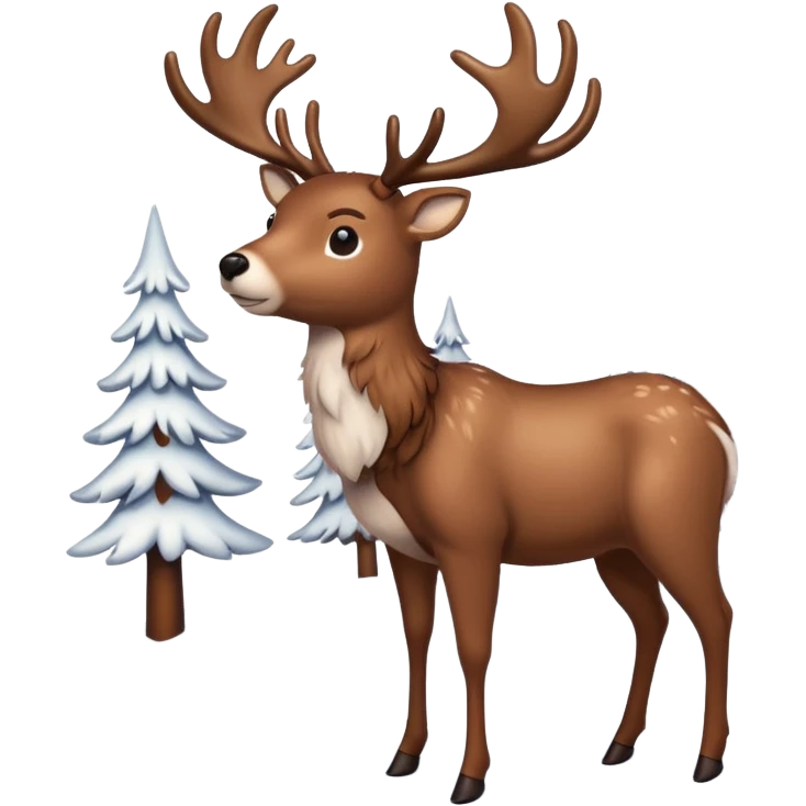 create some realistic christmas raindeers pausing emoji