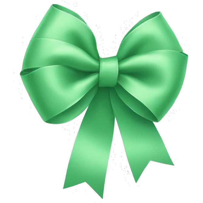 light green bow emoji