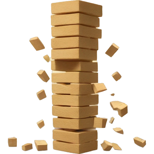 Jenga falling emoji