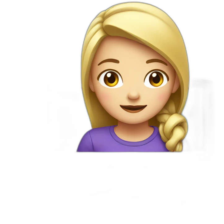 girl on monitor christmas emoji