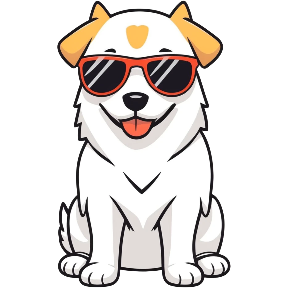 Dog wearing sunglasses  emoji