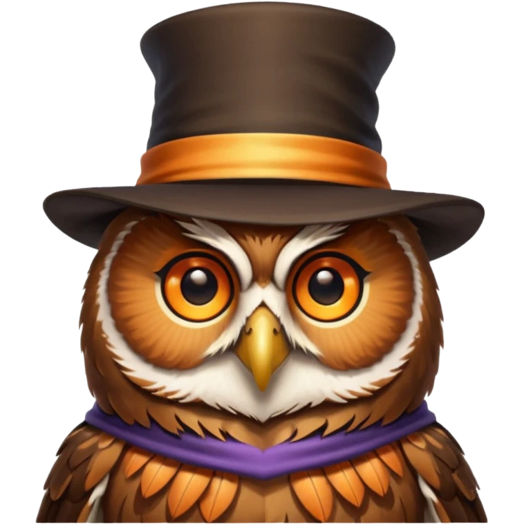 Owl with magician’s hat
 emoji