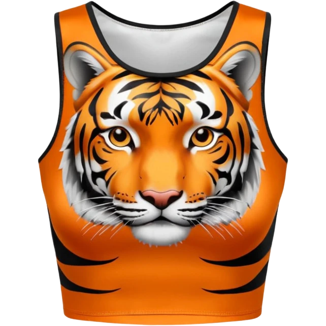 Tiger print crop top emoji