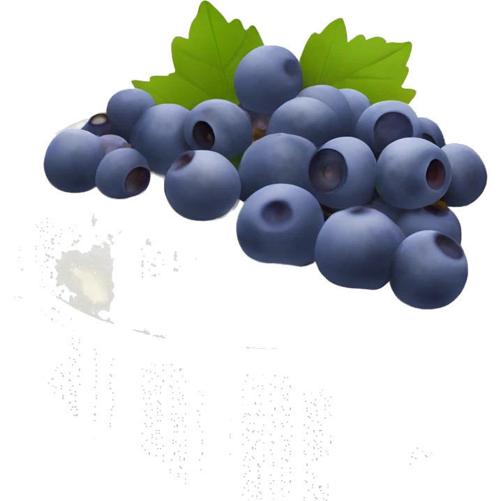 yoghurt bowl with grapes and blueberries emoji