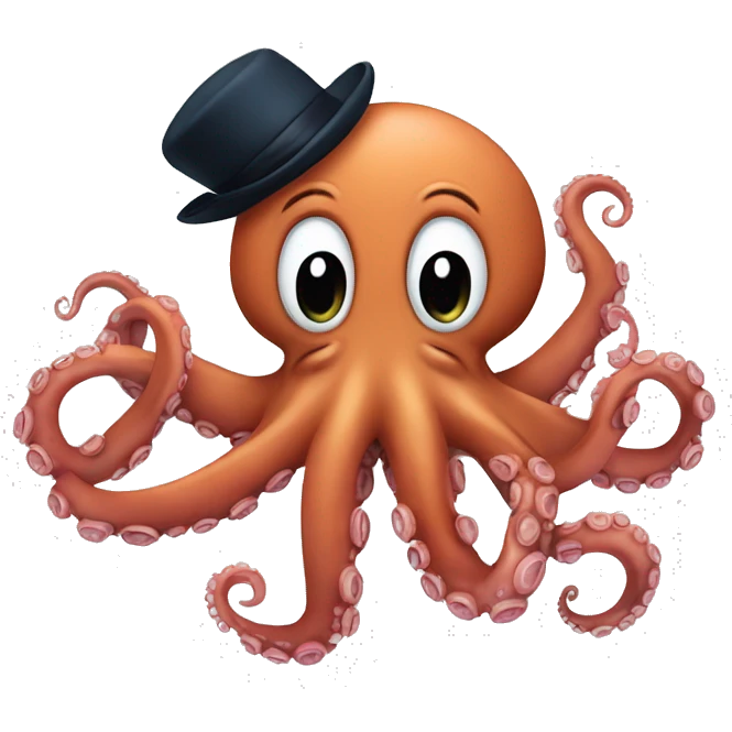 Octopus with Mickey Ear hat emoji