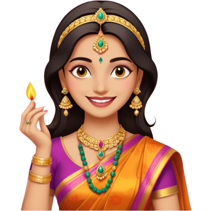 diwali woman emoji