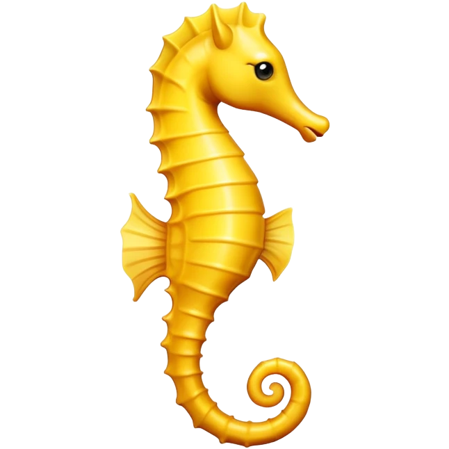 Yellow seahorse, no spikes emoji