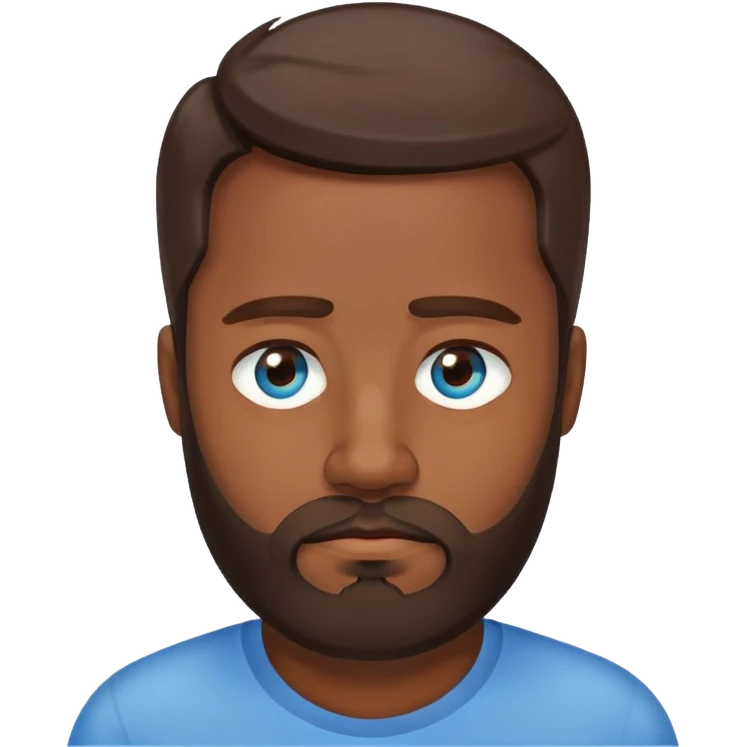 "- Nam
- 40 tuổi
- Da đen
- Tóc nâu hạt dẻ 
- Mắt xanh nước biển, có râu
- Mặt buồn
" emoji
