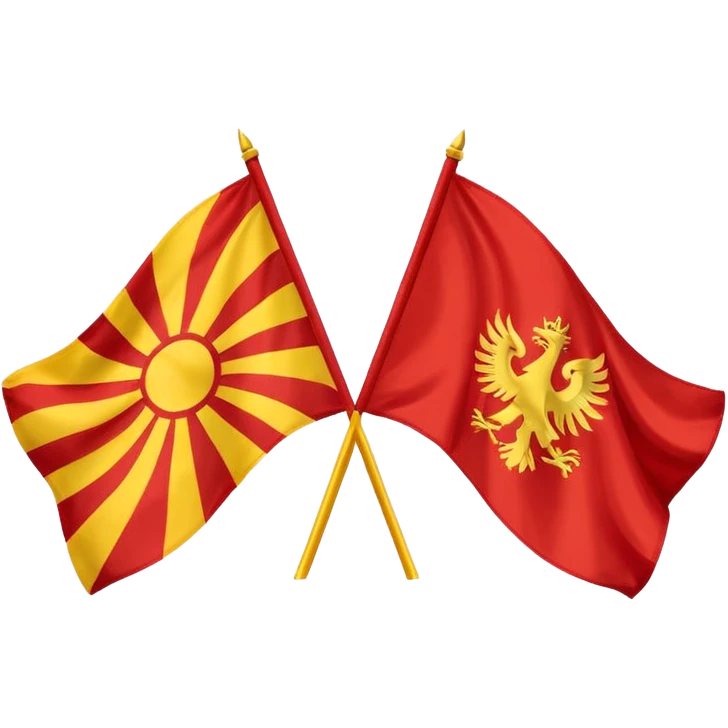combine half the macedonian flag with half the polish flag so there is an even amount of each in the one flag. keep the colours of the flags the same do not merge them. just cut half of each and put them together emoji