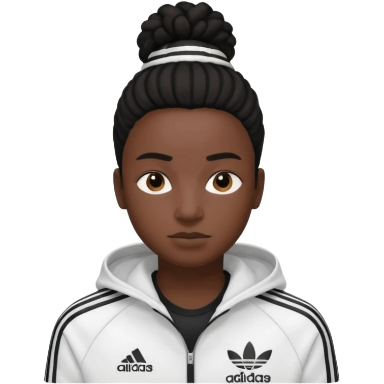 Adidas white stripes black human emoji