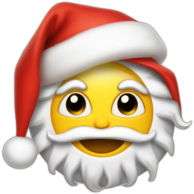 sun with face, wearing a santa hat emoji
