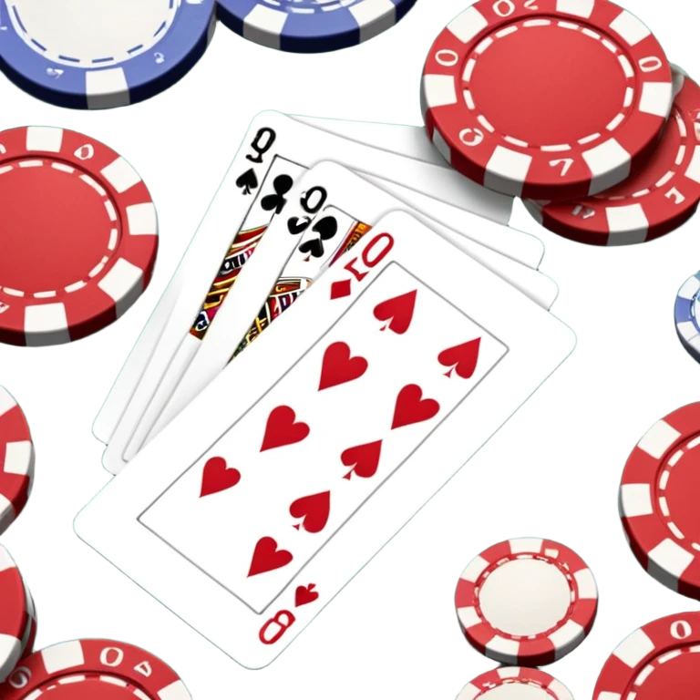live casino with cards and chips emoji