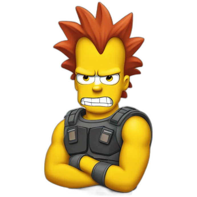 super saiya bart simpson emoji