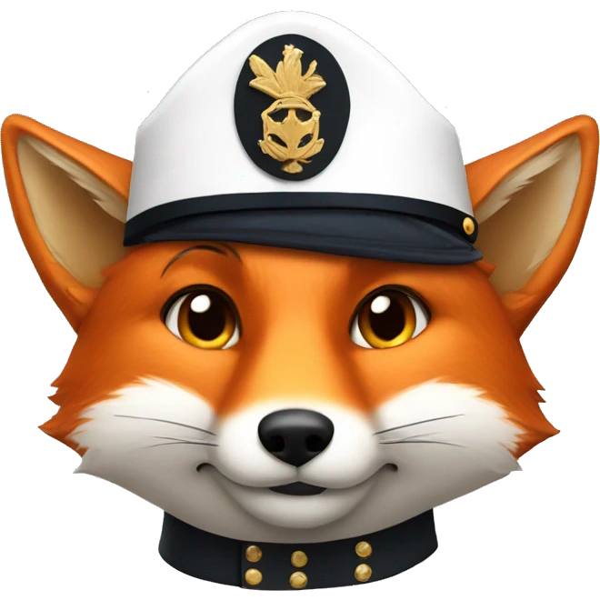 fox wth admiral hat emoji
