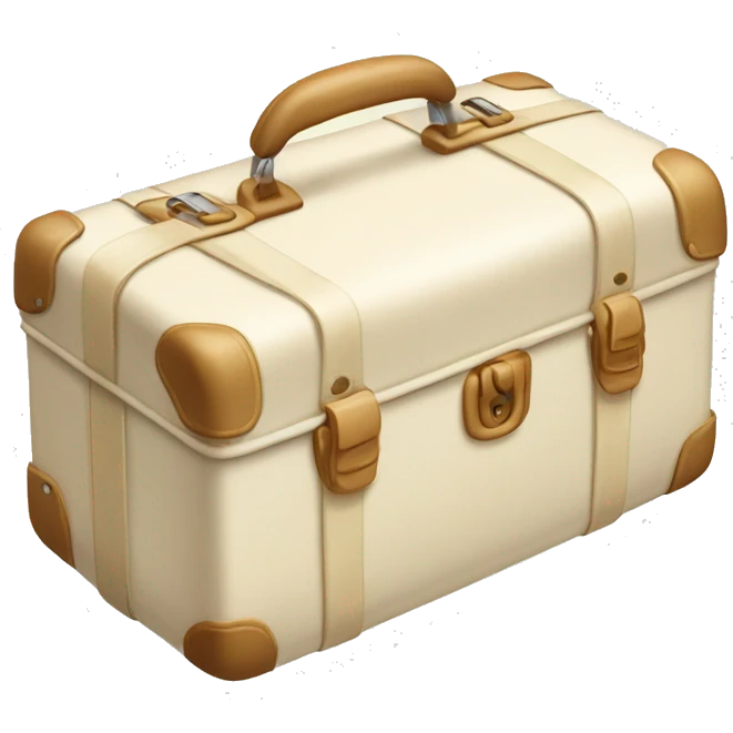 Cream colored suitcase emoji