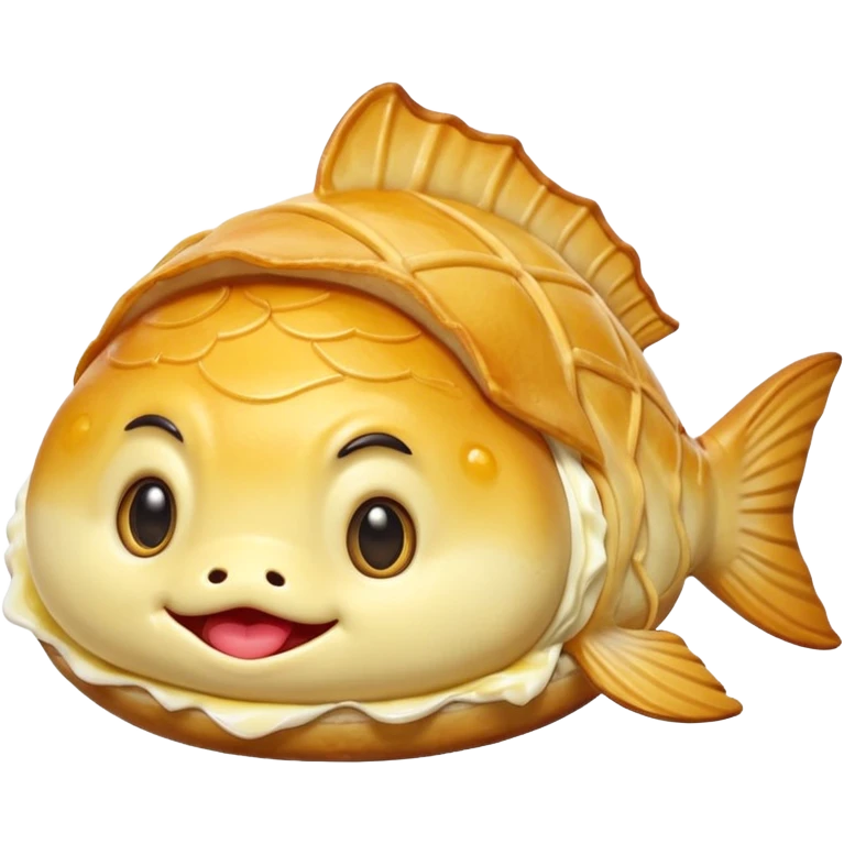 Cute fish pastry with custard peeking out—currently doesn’t exist!  emoji