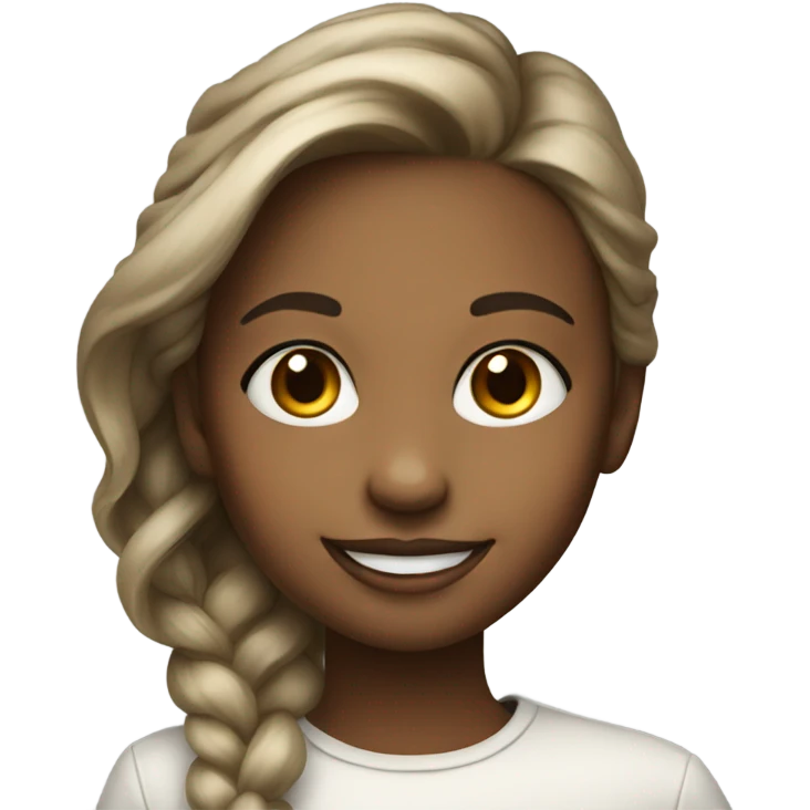 smiling girl in stylish portrait emoji