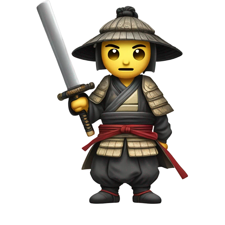 A ronin with a Samauri sword emoji