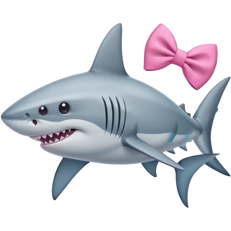 shark with pink bow emoji