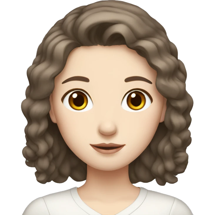 brunette white girl in south korea  emoji
