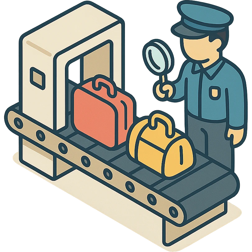 airport security checking bags emoji