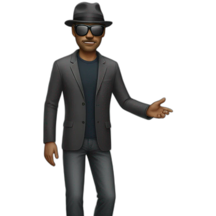 Hyperrealistic invisible man emoji