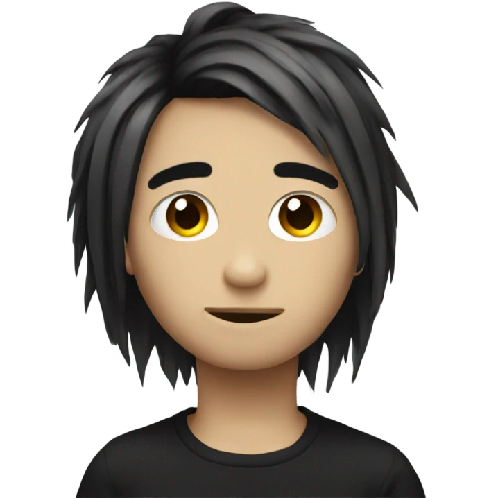 Emo hair emoji