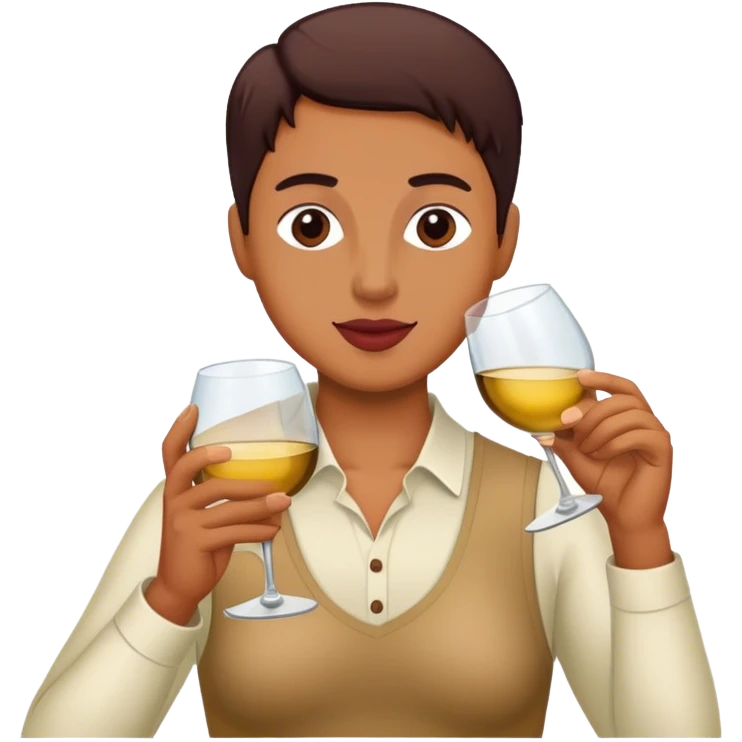 Me drinking wine emoji