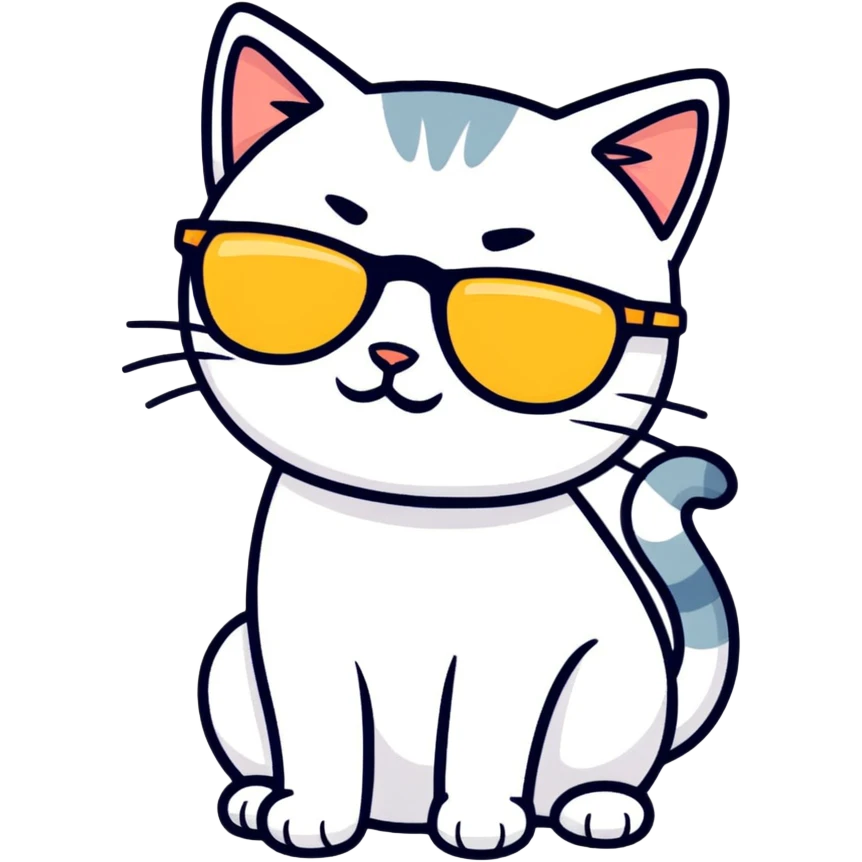 Cat with sunglasses emoji