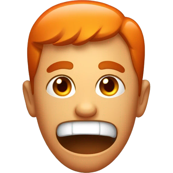 Phone are A reddish-orange face with furrowed eyebrows, tongue stuck out. Sweat. emoji