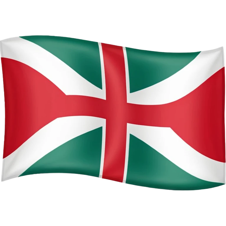Una bandera del pais basko el rojo en forma de x y una cruz blanca el fondo rojo emoji
