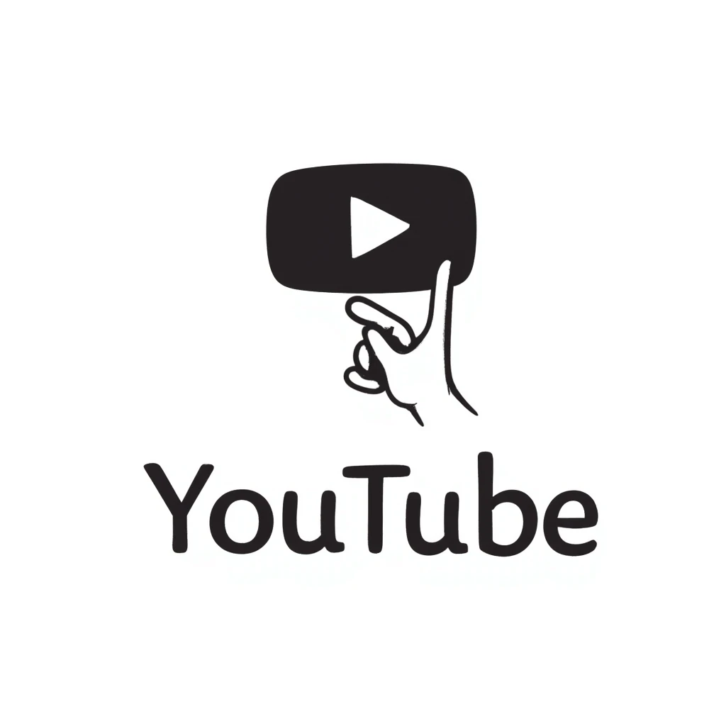 YouTube logo, simple and recognizable emoji