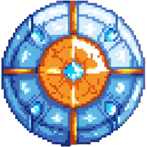 A blue crystal scrying orb with magical energy inside emoji
