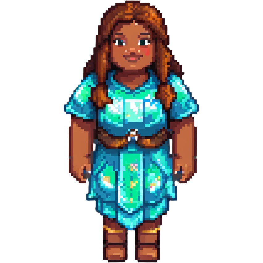 Nicole Byer as a Minecraft character emoji