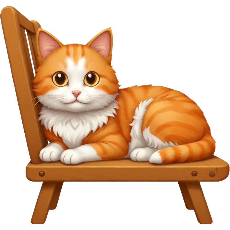 A cat laying on a chair emoji