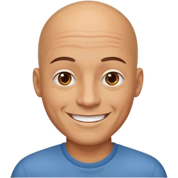 bald dude says hello emoji
