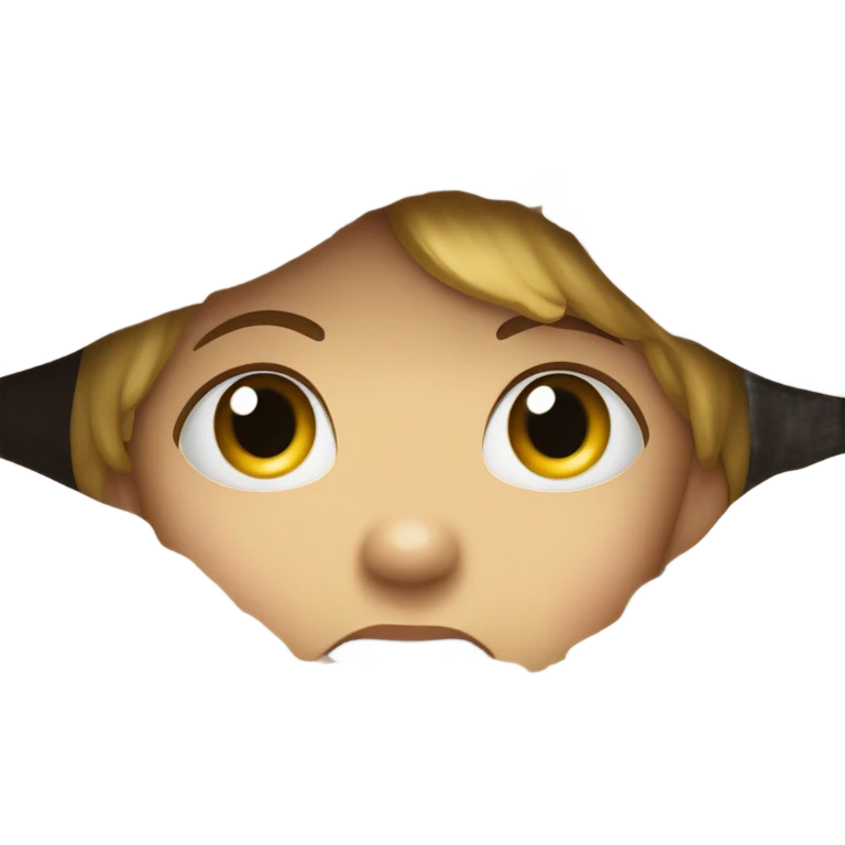 Hiding under the bed emoji