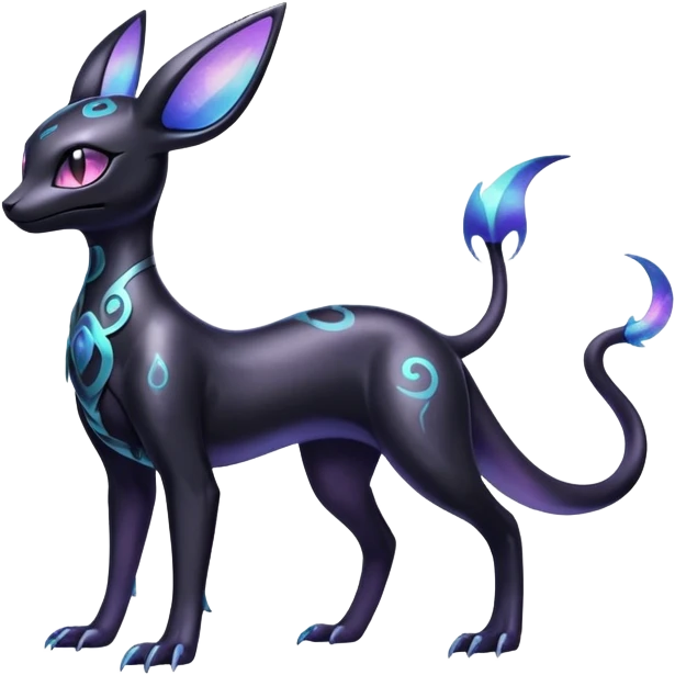 Shiny Ethereal Celestial Salandit-Umbreon-Espeon-Hybrid (Full body) emoji