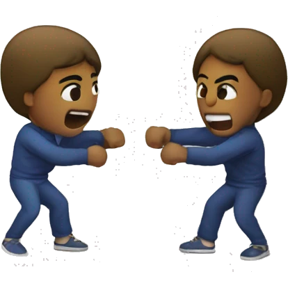 fighting siblings wit and one trying to split them up pillow emoji