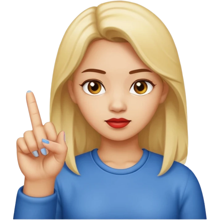 girl sticking up her middle finger  emoji