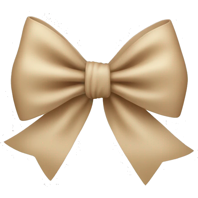 A beige bow emoji