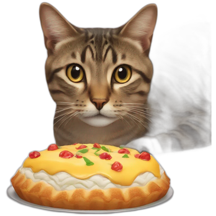 un chat sur une tortu emoji