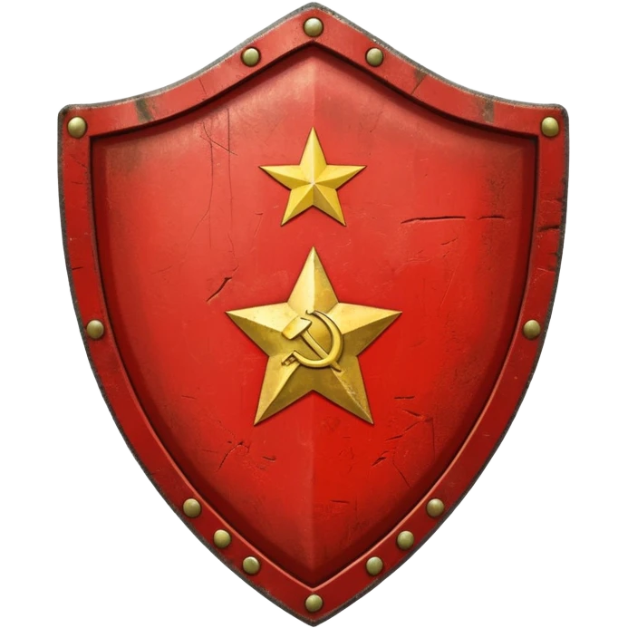 generate a very realistic shield with the USSR flag emoji